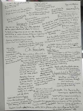 Handwritten annotation page for On Freedom