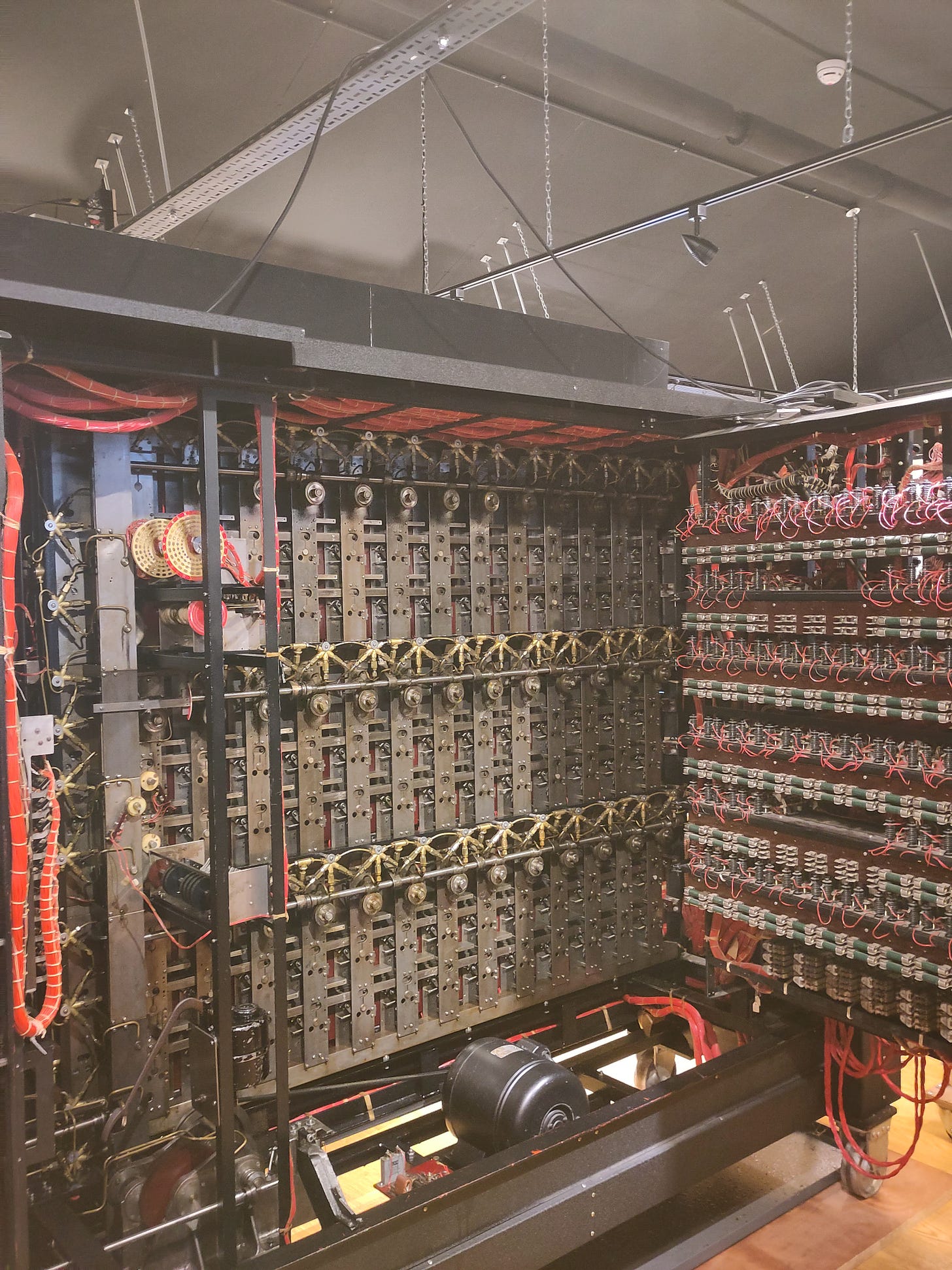 The Bombe, an electro-mechanical machine built to decrypt enigma ciphers